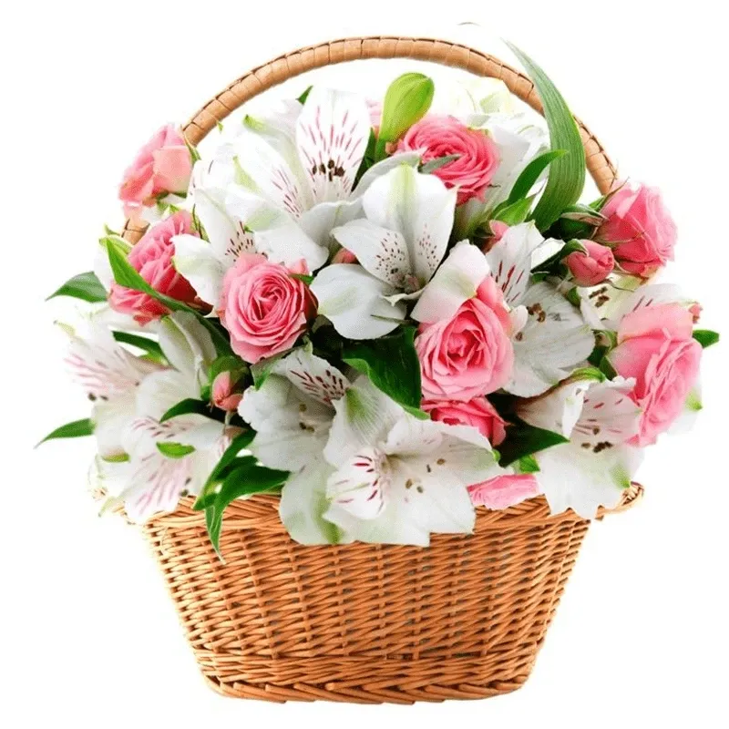 Корзина с цветами Любовная вспышка